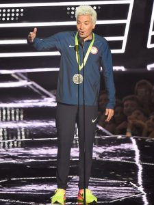 Jimmy Fallon impersonates Ryan Lochte. Photo courtesy of Michael Loccisano of Getty Images.